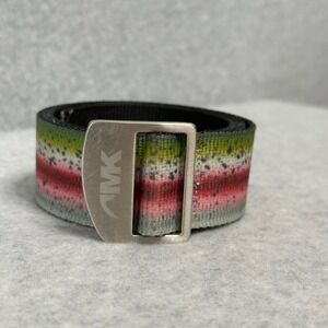Mountain Khakis Rainbow Trout Web Belt  Buckle Jackson Hole Wyoming One Size